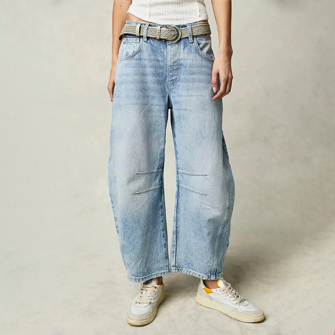 Augusta Jeans til damer i denim med vide ben, billede 1