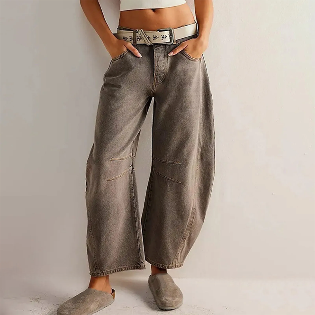 Augusta Jeans til damer i denim med vide ben, billede 3
