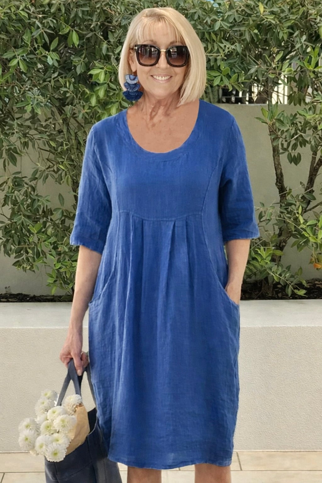 Ilse Kjole til damer i A-facon med lommer, billede 3