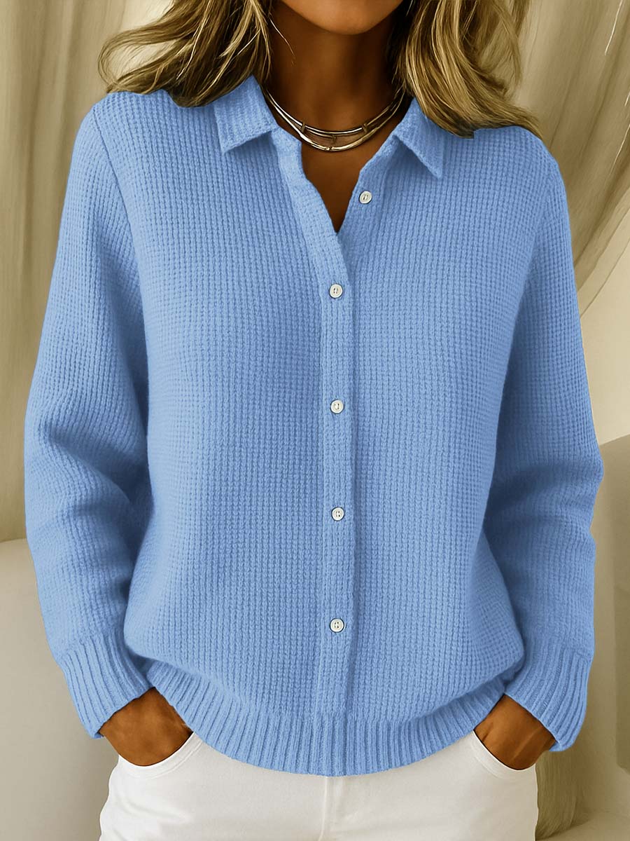 Inge Cardigan til damer i strik med knapper, billede 4