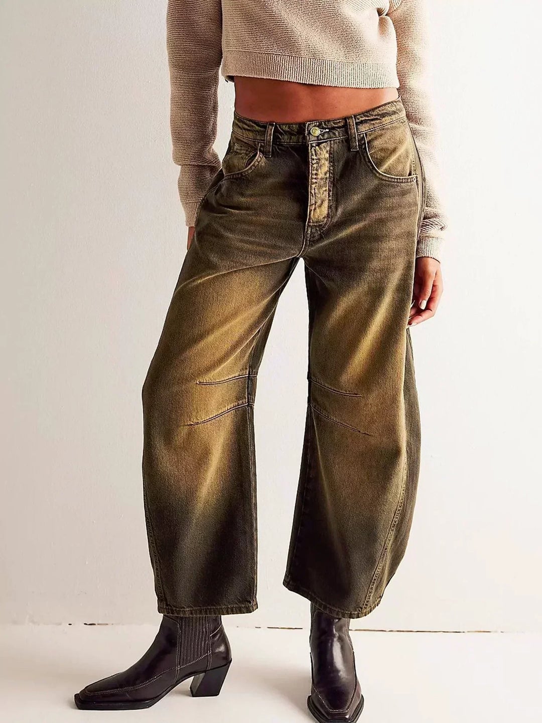 Julie Jeans til damer i denim med vide ben, billede 5