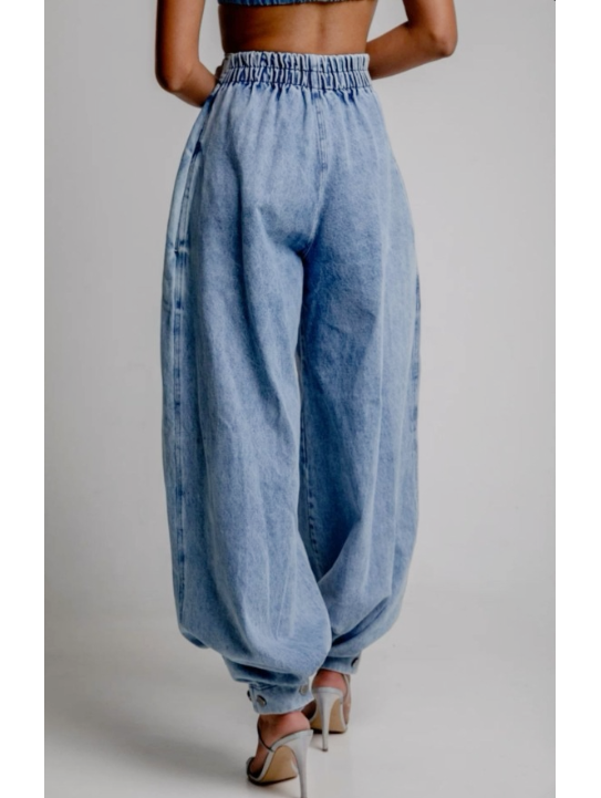 Ketty Jeans til damer i denim med høj talje, billede 3