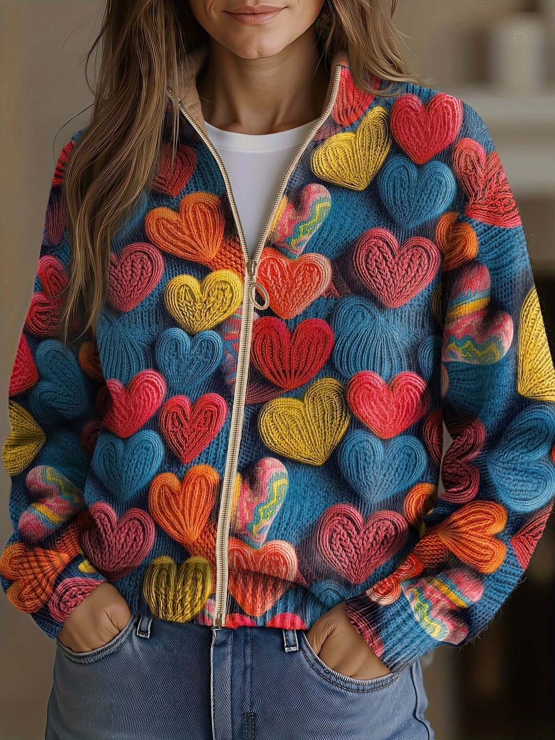 Majken Sweater til damer i strik, billede 1