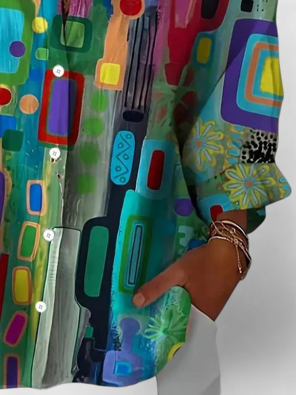 Mille Bluse til damer i Geometric, billede 4