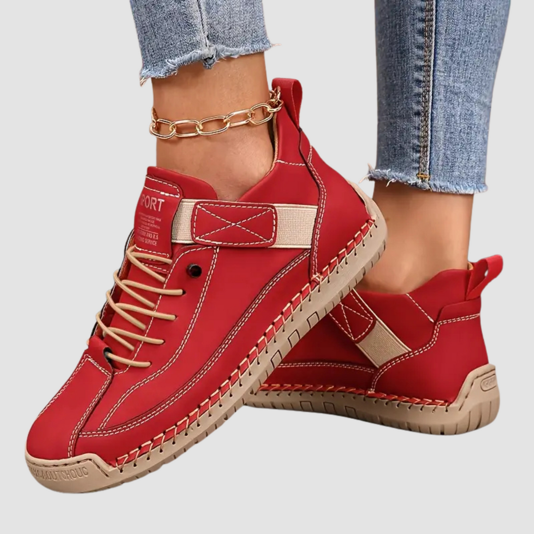 Pernille Sneakers til damer i rød, billede 1