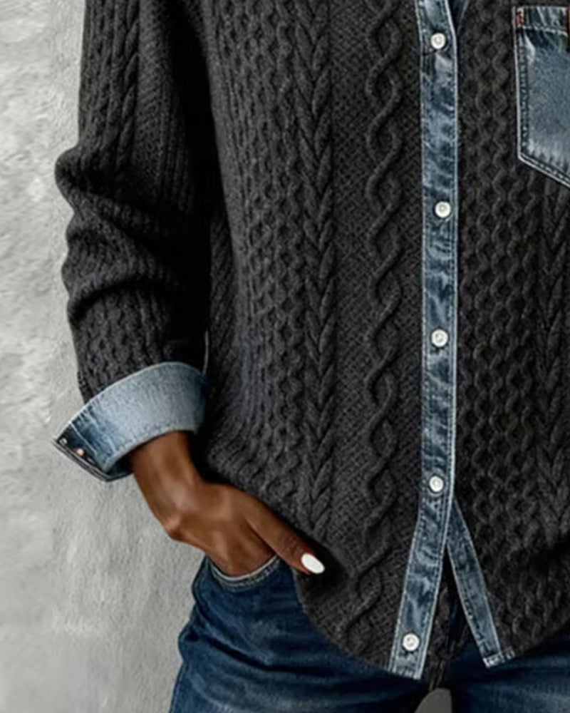 Thilde Skjorte til damer i denim i lang model, billede 10