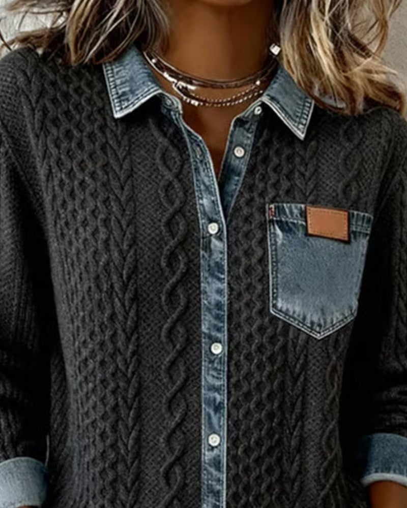 Thilde Skjorte til damer i denim i lang model, billede 7