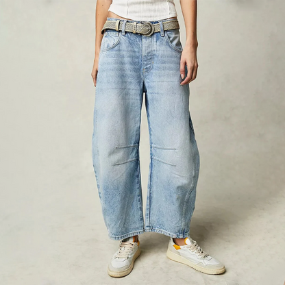 Augusta Jeans til damer i denim med vide ben, billede 1