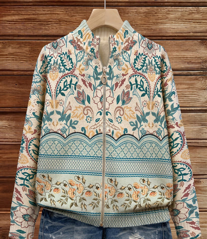 Esther Cardigan til damer med blomsterprint og allover print, billede 2