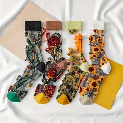 Grethe Strømper til damer i 4 Colors Mixed, billede 1