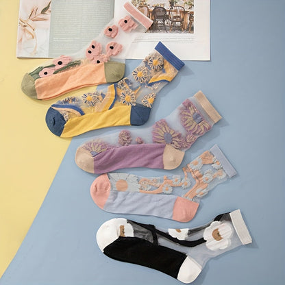 Gunhild Strømper til damer i 5 Pairs Of Mixed Colors, billede 4
