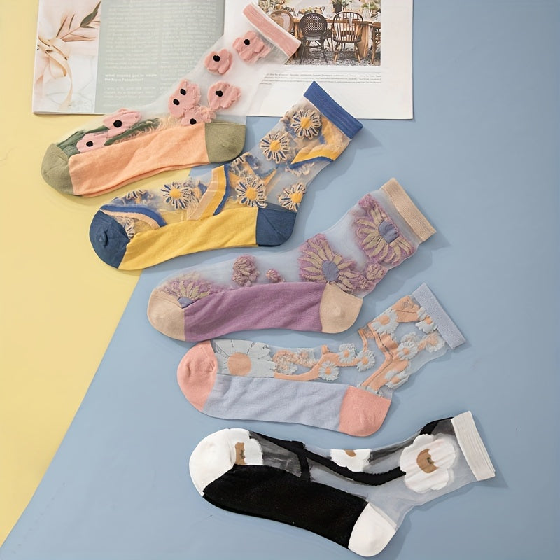 Gunhild Strømper til damer i 5 Pairs Of Mixed Colors, billede 4