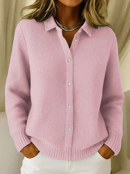 Inge Cardigan til damer i strik med knapper, billede 1