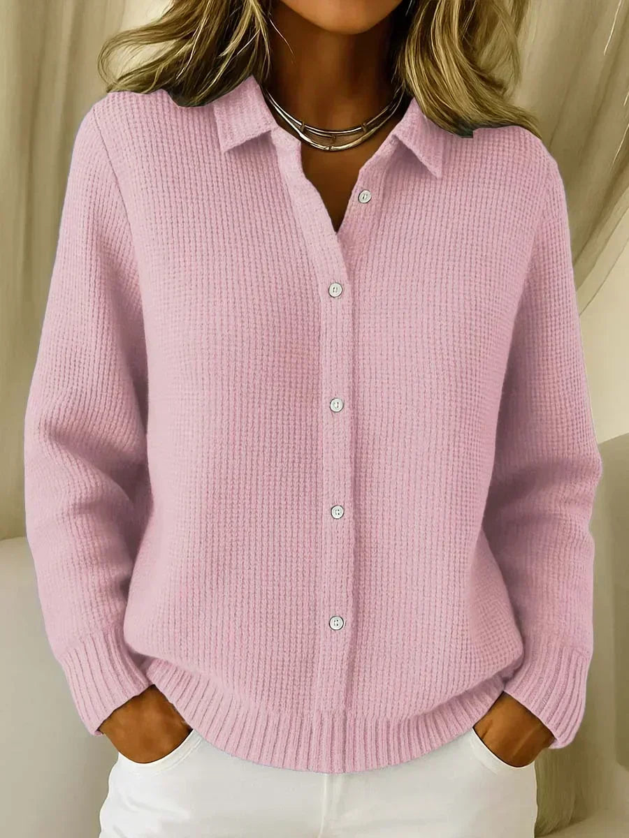 Inge Cardigan til damer i strik med knapper, billede 1