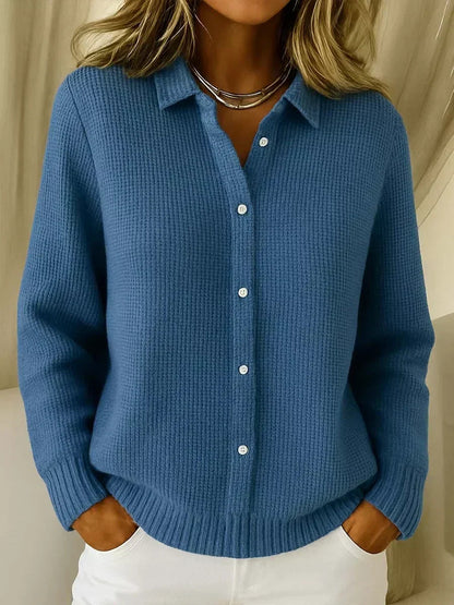 Inge Cardigan til damer i strik med knapper, billede 3