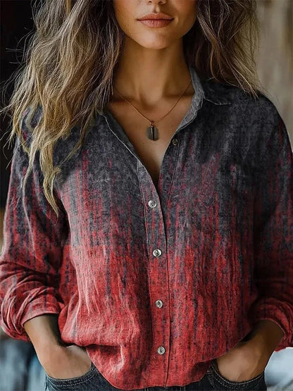 Jasmin Bluse til damer med revers og blomsterprint, billede 6
