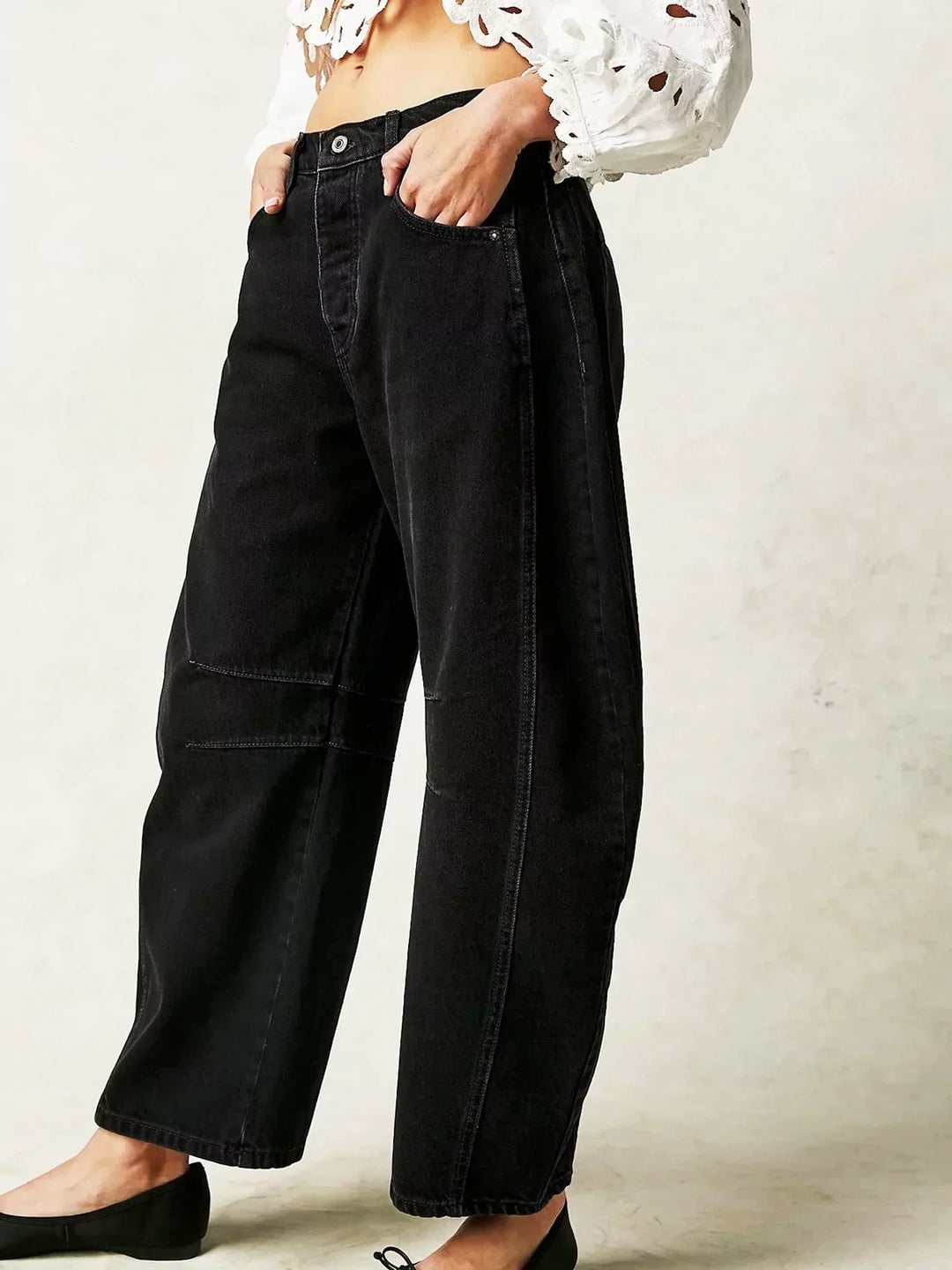 Julie Jeans til damer i denim med vide ben, billede 2