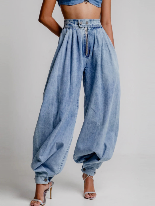 Ketty Jeans til damer i denim med høj talje, billede 2