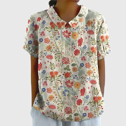 Kirstine Bluse til damer med løs pasform og blomsterprint, billede 11