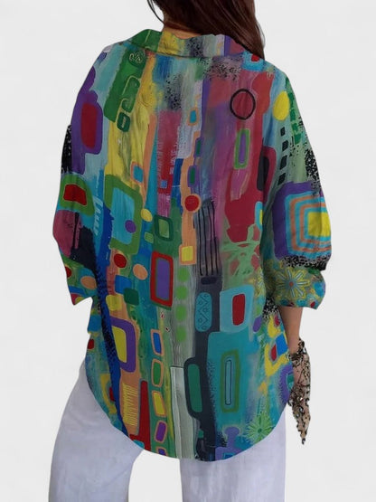 Mille Bluse til damer i Geometric, billede 2
