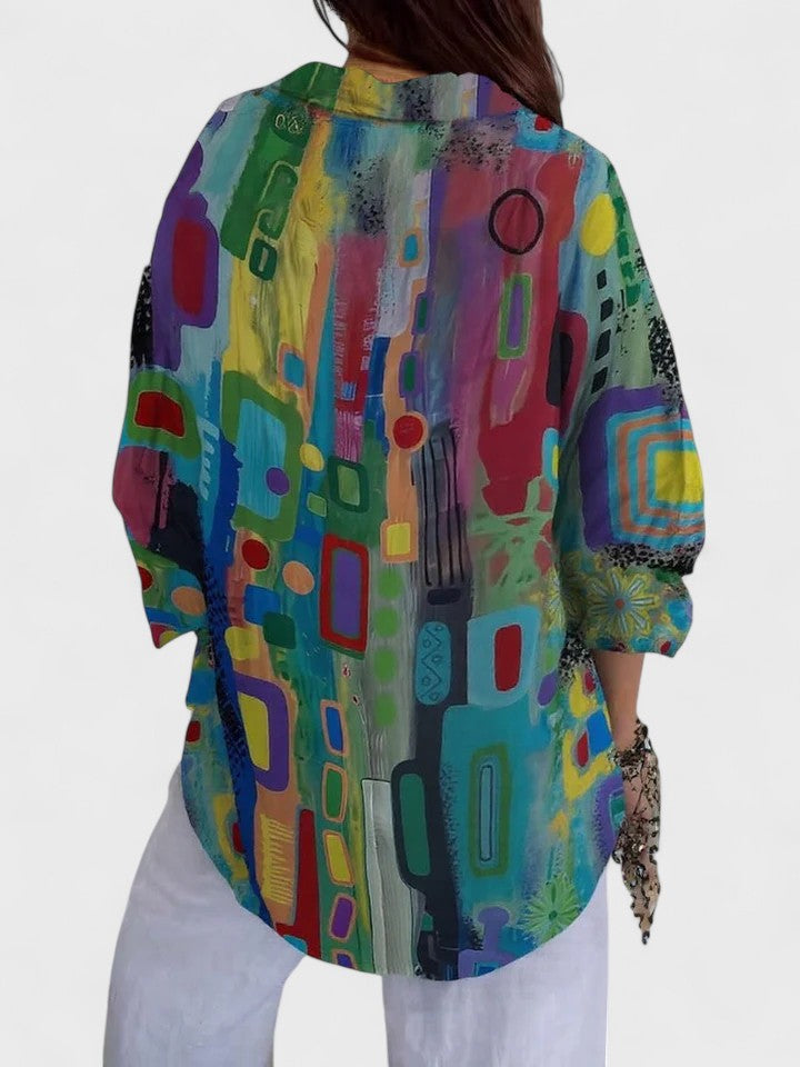 Mille Bluse til damer i Geometric, billede 2