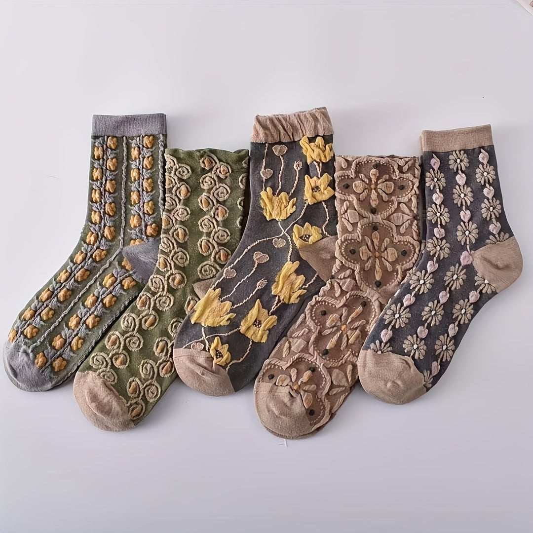 Pernille Strømper til damer i Embossed-5 pairs, billede 1