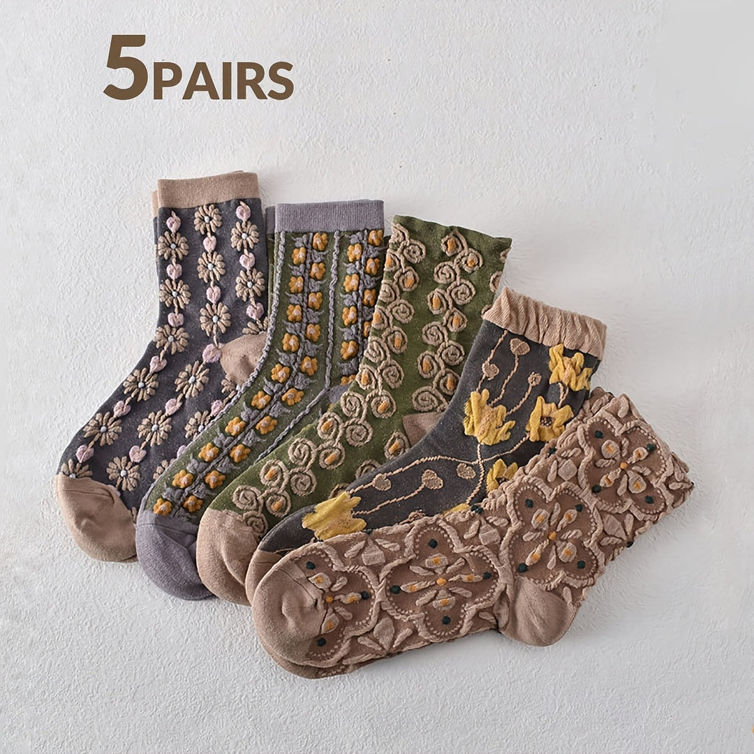 Pernille Strømper til damer i Embossed-5 pairs, billede 2