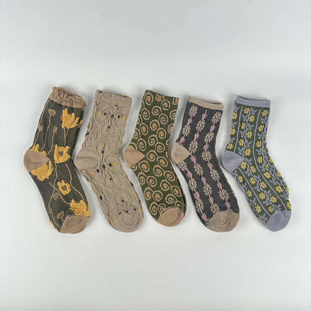 Pernille Strømper til damer i Embossed-5 pairs, billede 4