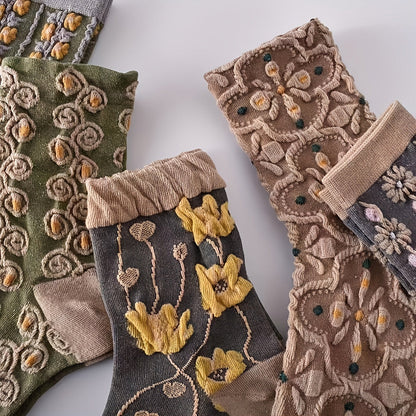 Pernille Strømper til damer i Embossed-5 pairs, billede 5