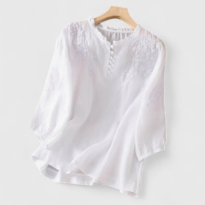 Thea Bluse til damer med knapper, billede 1