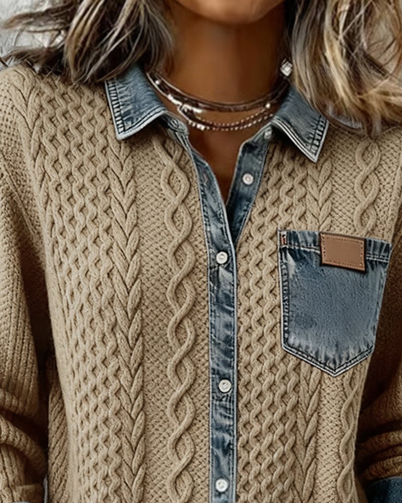 Thilde Skjorte til damer i denim i lang model, billede 1