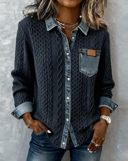 Thilde Skjorte til damer i denim i lang model, billede 11