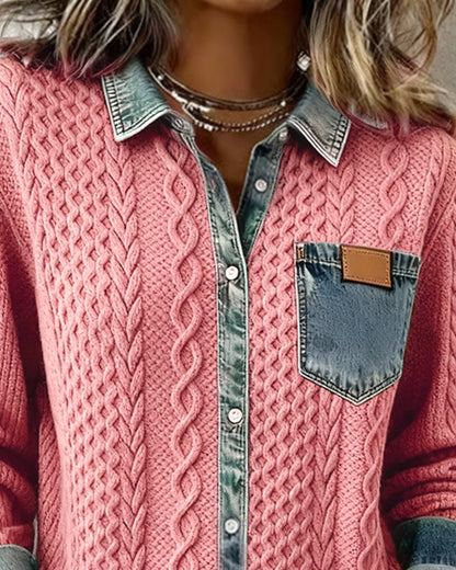 Thilde Skjorte til damer i denim i lang model, billede 2