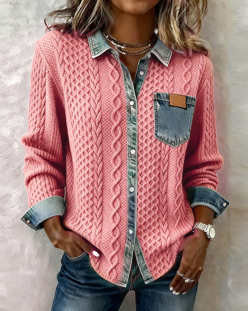 Thilde Skjorte til damer i denim i lang model, billede 8