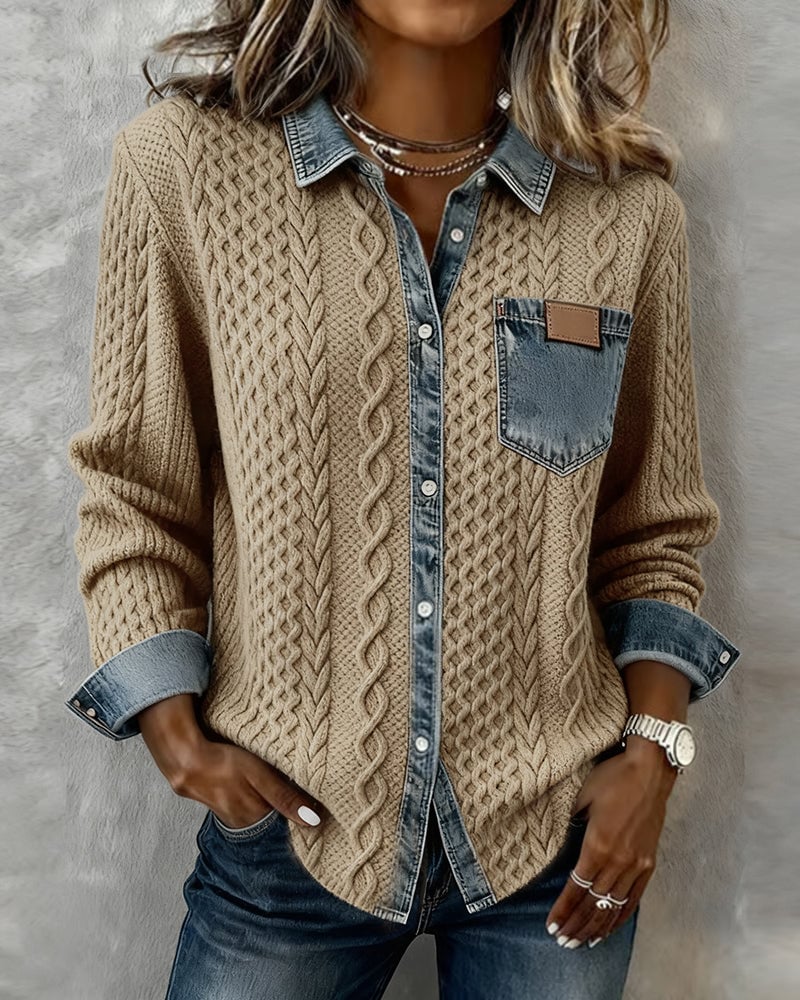 Thilde Skjorte til damer i denim i lang model, billede 9
