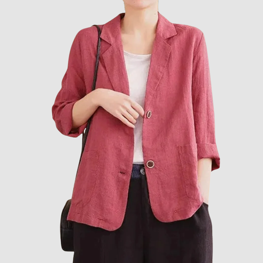 Tine Blazer til damer i bomuld, billede 2