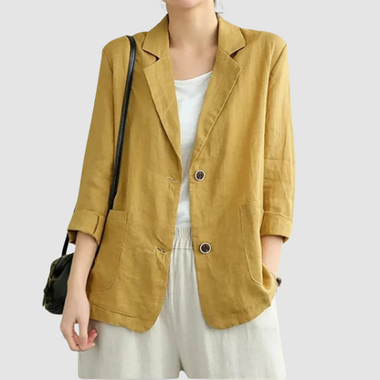 Tine Blazer til damer i bomuld, billede 3