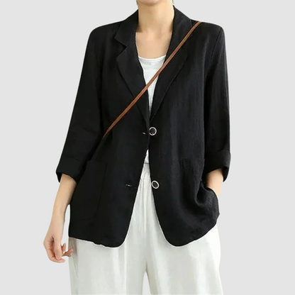 Tine Blazer til damer i bomuld, billede 4